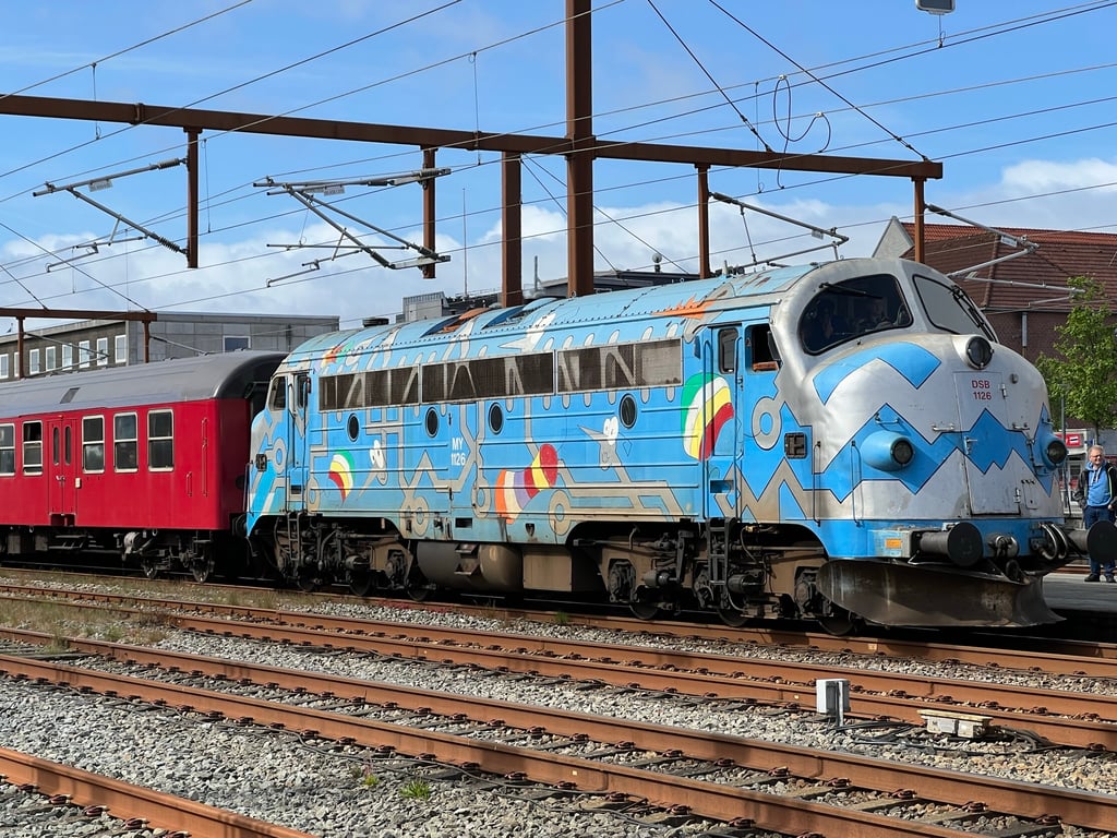 MY 1126 fra MY veterantog på Esbjerg St. billedet er taget i 2022